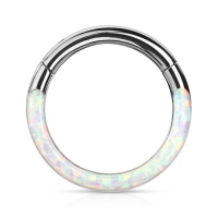 Piercing high quality opal front clicker 1.2x6