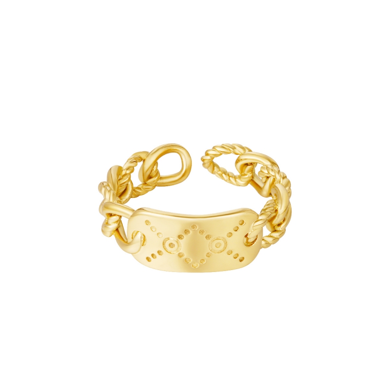 Ring met detail - goud