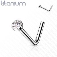 Neuspiercing L-bend titanium top wit 2 mm