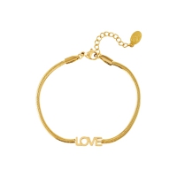 Armband subtiel love - goud