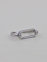 Geometrische vorm ring - zilver