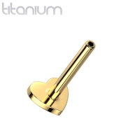 Titanium push in staafje 1.2x10mm gold plated