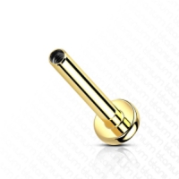 piercing intern schroefdraad staafjes 1.2 mm draaddikte /  8 mm goud kleur