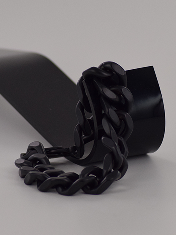 Armband Curb chain - zwart