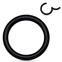 piercing titanium ring high quality 1.6 x 10mm zwart