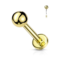 Piercing rond gold plated 1.2x6