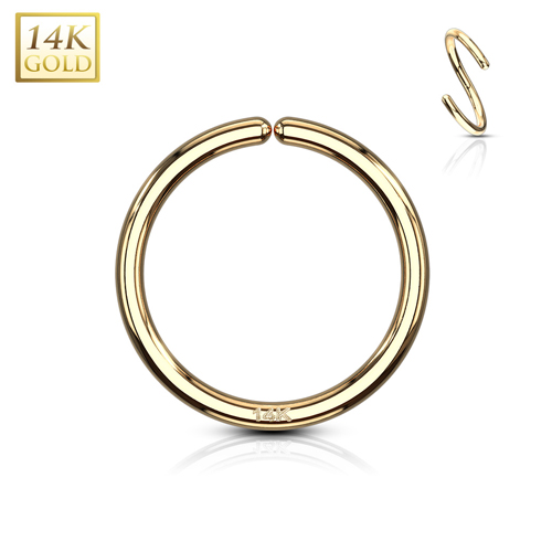 14kt goud buigbare ring 0.8x6mm