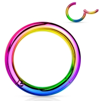 piercing titanium ring regenboog kleur 0.8X10mm