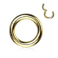 Clicker Ring gold plated 4x12mm