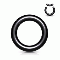 Acryl Smooth Segment Ring Zwart 5x16 MM
