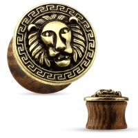 8 mm Double-flared plug lion faced wood