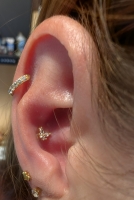 Piercing butterfly wit 1.2x8 - goud