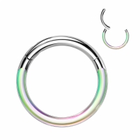Piercing titanium ring Photochromic 1.2x8