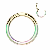 Piercing titanium ring Photochromic 1.2x8 goud kleur