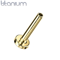 Titanium push in staafje 0.8x6mm goud