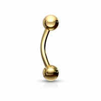 Piercing bal gold plated 1.6 x 8