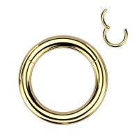 Clicker ring titanium goud (Big sizes)