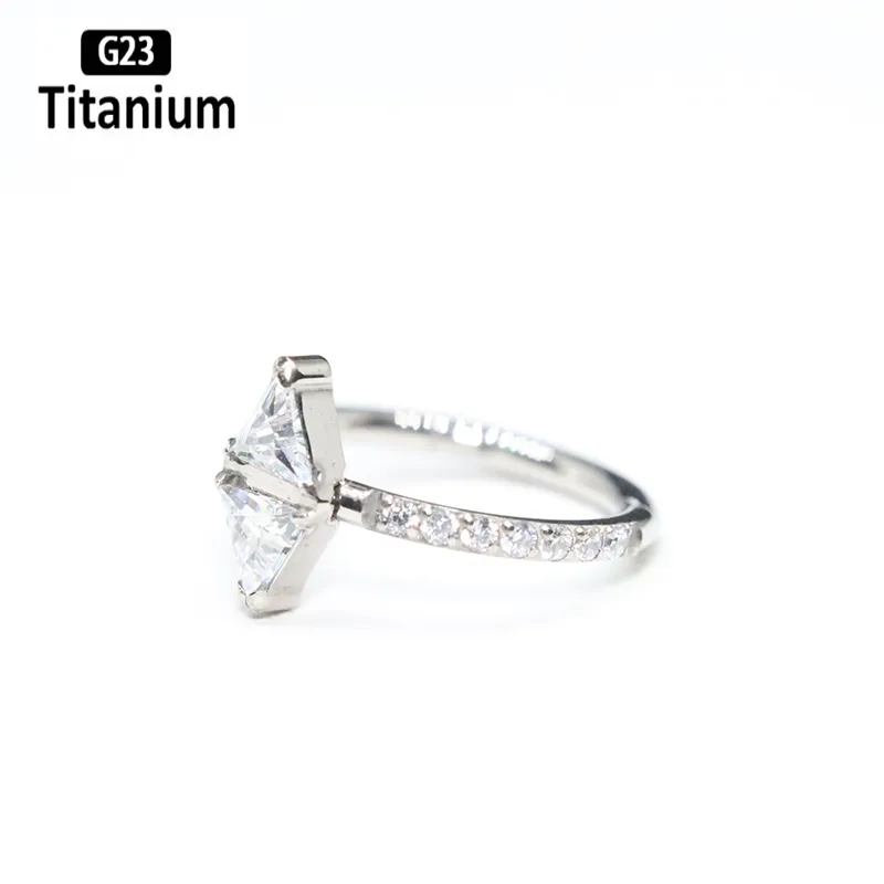 Piercing clicker titanium driehoek top 1.2x10