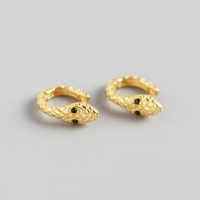 Oorbel snake ring goud