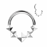 piercing clicker ring 3D Diamonds 1.2x10