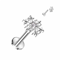 Piercing titanium snowflake 1.2x6