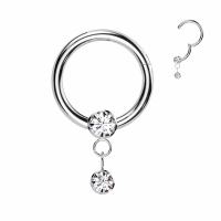 Clicker ring met dazzle hanger 1.2x10