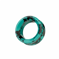 Double Flared Black Turquoise 12 mm