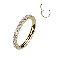 High Quality titanium clicker single lined 1.2x6 gold plated