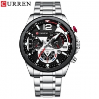 Horloge casual Curren luxe zilver