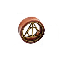 14 mm Double-flared plug The Deathly Hallows symbol