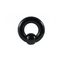 Ball Closure Ring acryl zwart- 10 MM