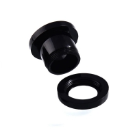 4 mm screw fit tunnel acryl zwart