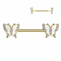 Piercing vlinder detail goud