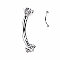 Piercing curved titanium ster 1.2x8