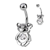 Piercing hollow bear met steentje