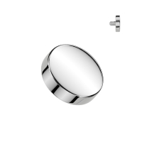 Dermal top 4 mm rond egaal zilver 1.6mm