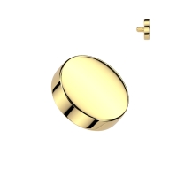 Dermal top 4 mm rond egaal goud 1.6mm