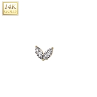 14kt. piercing TOP mini marquise