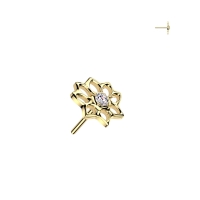 Titanium Piercing hollow flower goud