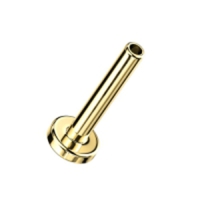 Titanium push in staafje 1.2x7mm goud kleur