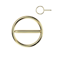 Tepelpiercing swinging clicker 14mm goud