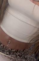 Navelpiercing ketting met 3 hangers