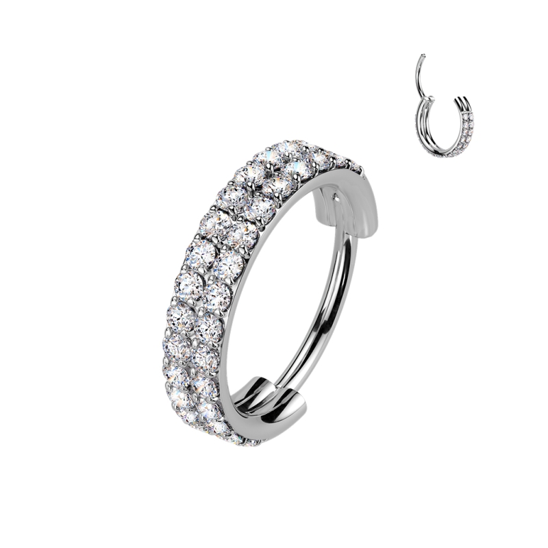 Piercing titanium double lined 0.8x7