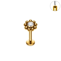 Piercing Beaded Edge 1.2x6 goud kleur