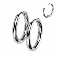 Oorbellen titanium basis 12mm