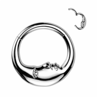 Piercing titanium moon faced 1.2x8