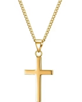 Ketting  kruis sierlijk goud