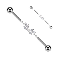 Industrial piercing ketting marquise wing