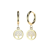 Oorbellen tree of life goud