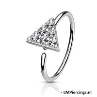 Piercing triangle buigebare ringetje